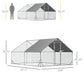 9.8' x 13.1' x 6.6' Chicken Coop Cage, Outdoor Hen House w/Cover & Lockable Door