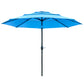9FT 3 Tiers Patio Umbrella Outdoor Market Umbrella with Crank, Push Button Tilt for Deck, Backyard and Lawn, Sky Blue