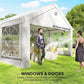 20' x 13' Party Tent, Heavy Duty Gazebo Canopy with Windows, Outdoor Party Wedding Tent with 4 Removable Sidewalls White