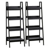 Set of 2 4-Tier Ladder Bookcases