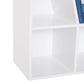 6-Cubby Bookcase with Seat Cushion, Cube Storage Shelf with Reading Nook for Home Office, Study, Blue