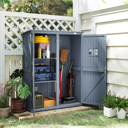 4' x 1.5' Wood Tool Cabinet with Double Doors and Window