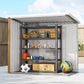 5' x 3' Metal Garden Storage Shed, Tool House with Double Doors for Backyard, Patio, Lawn