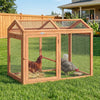 Wooden Chicken Coop with Perch & Dual Doors