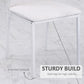 Modern Dining Chairs Set of 4, Upholstered Faux Leather Kitchen Chairs with Rhombic Tufting and Metal Legs for Living Room, White