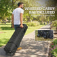 9.6 x 9.6 ft Pop Up Canopy Tent with Pockets, UPF 50+ 1-Button Push Outdoor Instant Canopy with Sandbags, Wheeled Bag