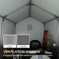 Outdoor Storage Shed Portable Garage with Roll-up Door for Motorcycle, Bike, Garden Tools, Beige