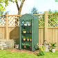 Portable Greenhouse, Outdoor Hot House Plant Flower Greenhouse with 4 Tier Shelves, PE Cover, Green