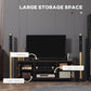 Fireplace TV Stand for TVs up to 60 Inch, Wood TV Cabinet with Storage Doors for Living Room, Coffee