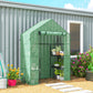 3-Tier Mini Greenhouse, Walk-in Greenhouse, Garden Hot House with 4 Shelves, Roll-Up Door and Weatherized Cover, 56" x 29" x 77", Dark Green