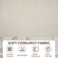 Three Seater Sofa, Fabric 3 Seater Couch with Spring Cushion and Cup Holders for Living Room, Bedroom, Cream White