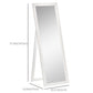 58" x 20" Full Length Mirror with Frame, Floor Standing Mirror, Rectangular Full Body Mirror for Bedroom, Living Room, White