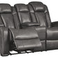 Turbulance - Quarry - Pwr Rec Loveseat With Adjustable Headrest