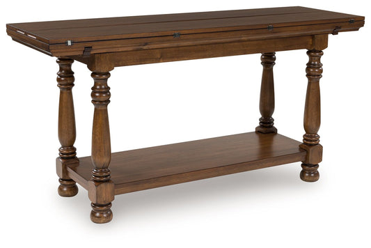 Sturlayne - Brown - Flip Top Sofa Table