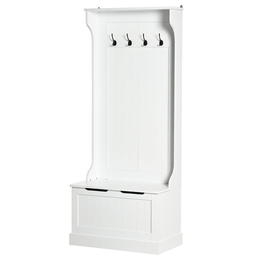 4-in-1 Hall Tree with Shoe Storage and Bench