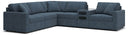 6 Pc. Sectional With Audio Console