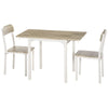 Foldable Drop-Leaf Dining Table Set for 2 - Natural