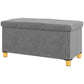 Storage Ottoman Bench, Velvet Upholstered Foldable Ottoman Footrest, Foot Stool with Wood Legs for Living Room, Bedroom