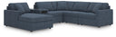 6 Pc. Sectional With Audio System, Laf Corner Chaise