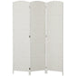 6ft Folding Room Divider, 3 Panel Wall Partition with Wooden Frame for Bedroom, Home Office, White