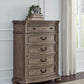 Ardenfield - Light Brown - Five Drawer Chest