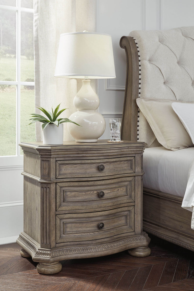Ardenfield - Light Brown - Three Drawer Night Stand - Forward Furniture