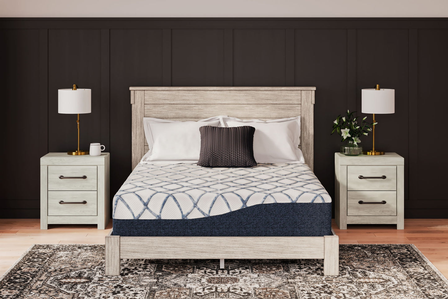 12 Inch Chime Elite 2.0 - Full Mattress - White / Blue