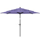 10.7FT Patio Umbrella with 8 Ribs, Crank, Push Button Tilt, Air Vents, for Backyard, Deck and Lawn, Purple