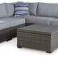 Petal Road - Gray - Loveseat Sectional, Ottoman, Table Set (Set of 4)