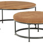 Drezmoore - Light Brown / Black - Nesting Cocktail Tables (Set of 2)