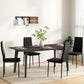 High Back Dining Chairs Set of 4 with Metal Legs - Black