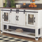 Valebeck - White / Brown - Dining Room Server