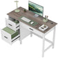Computer Desk with 3 Drawers & File Drawer - White