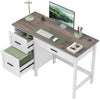 Computer Desk with 3 Drawers & File Drawer - White