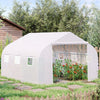 11.5'x9.8'x6.6' Portable Walk-In Tunnel Greenhouse Garden Warm House - White