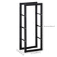 15.7" x 9.8" x 39.4" Firewood Rack Outdoor, Log Holder Fireplace Storage Rack with Handles and 220 lbs. Weight Capacity, Black