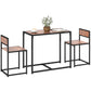 Dining Table Set, Industrial Dining Set for 2, Kitchen Table and Chairs for Small Space, Dining Room Table with Chairs