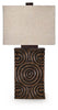 Heathbury - Paper Table Lamp - Antique Brown