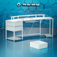 79" RGB Gaming Desk with Power Outlets and Drawers - White