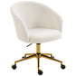 Teddy Fleece Vanity Office Chair - Cream White