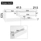 High-Gloss Coffee Table with Glass and LED Effect, Modern Design with Storage Compartment, Easy to Install, 41.5" L x 21.5" W x 12.5" H, White