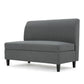Modern Loveseat with Storage, High-Density Foam and Durable Wood Frame, 2-Seater Sofa for Living Room, 47" L x 30" W x 35" H, Charcoal