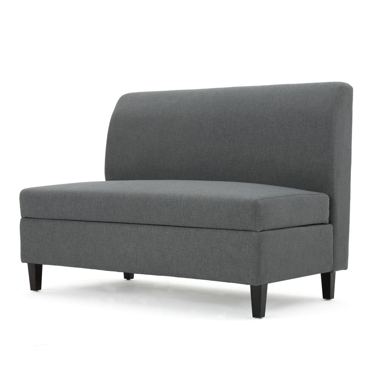 Modern Loveseat with Storage, High-Density Foam and Durable Wood Frame, 2-Seater Sofa for Living Room, 47" L x 30" W x 35" H, Charcoal
