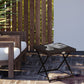 Patio Wicker Coffee Table, Outdoor PE Rattan Garden Folding Side Table, 15.75"x15.75"x15.75", Brown