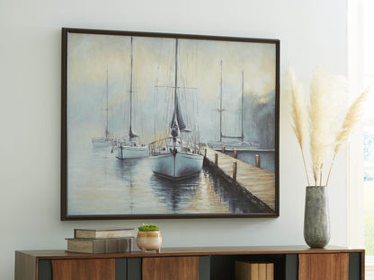 Worthney - Blue / White / Brown - Wall Art - Forward Furniture