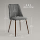 Upholstered Dining Chairs Set of 4, Velvet Accent Chair with Back and Wood-grain Steel Leg for Kitchen, Dark Grey