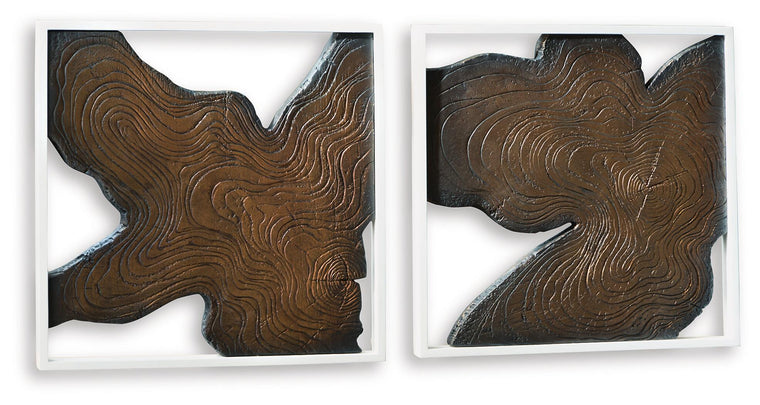 Landley - Wall Decor Set (Set of 2) - Brown / White