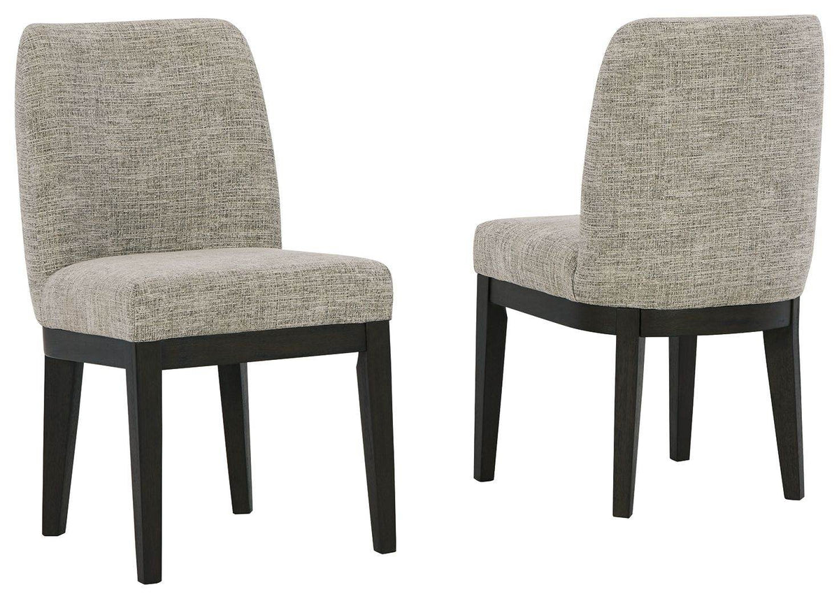 Burkhaus - Beige / Dark Brown - Dining UPH Side Chair (Set of 2) - Forward Furniture