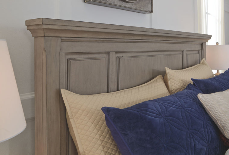 Lettner - Queen Panel Headboard - Light Gray