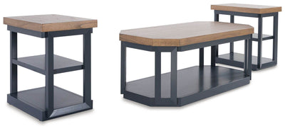 Landocken - Brown / Blue - Occasional Table Set (Set of 3) - Forward Furniture